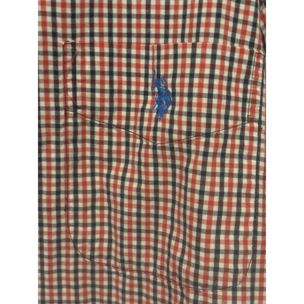 Polo Ralph Lauren XL Button Down Shirt Mens Plaid Blue Red Blue Classic Logo - Picture 2 of 6